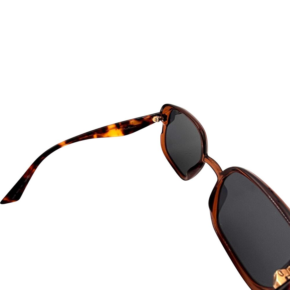 Christian Dior Nuance Gray Rounded Tortoise Shell Sunglasses - Picture 6 of 7